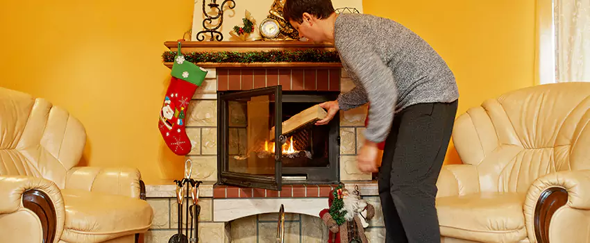 Rusted Metal Fireplace Restoration in Graham, Washington